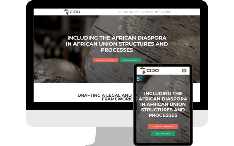 Project website for the African Union Commission