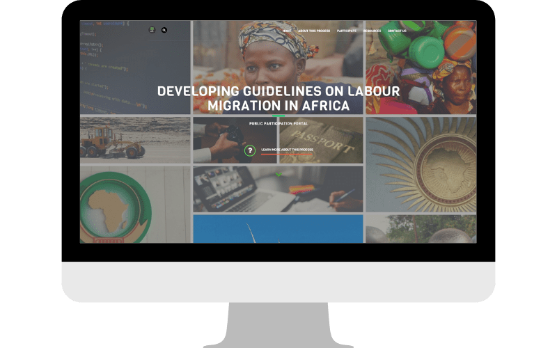 Project website for the African Union Commission