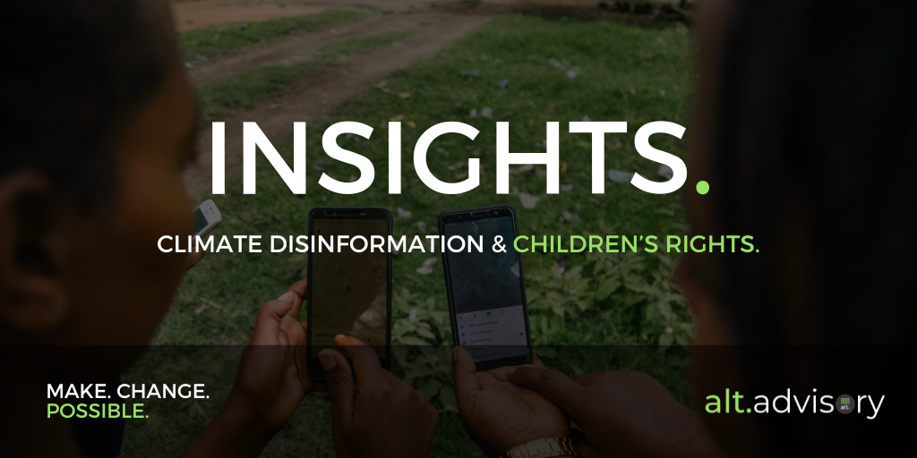 Tackling climate disinformation as a children’s rights issue