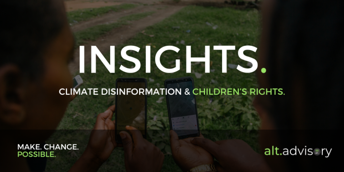 Tackling climate disinformation as a children’s rights issue